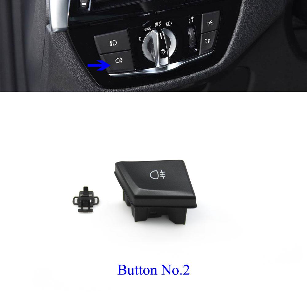 Interior Car Headlight Switch Rotary Knob Light Control Cover Panel Front Rear Foglight Button For BMW G30 G31 G38 F90 G32