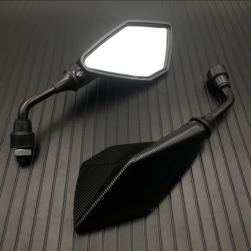 1Pair Motorcycle Rearview Mirror Scooter Motocross Rearview Mirrors Electrombile Back Side Convex Mirror 10mm