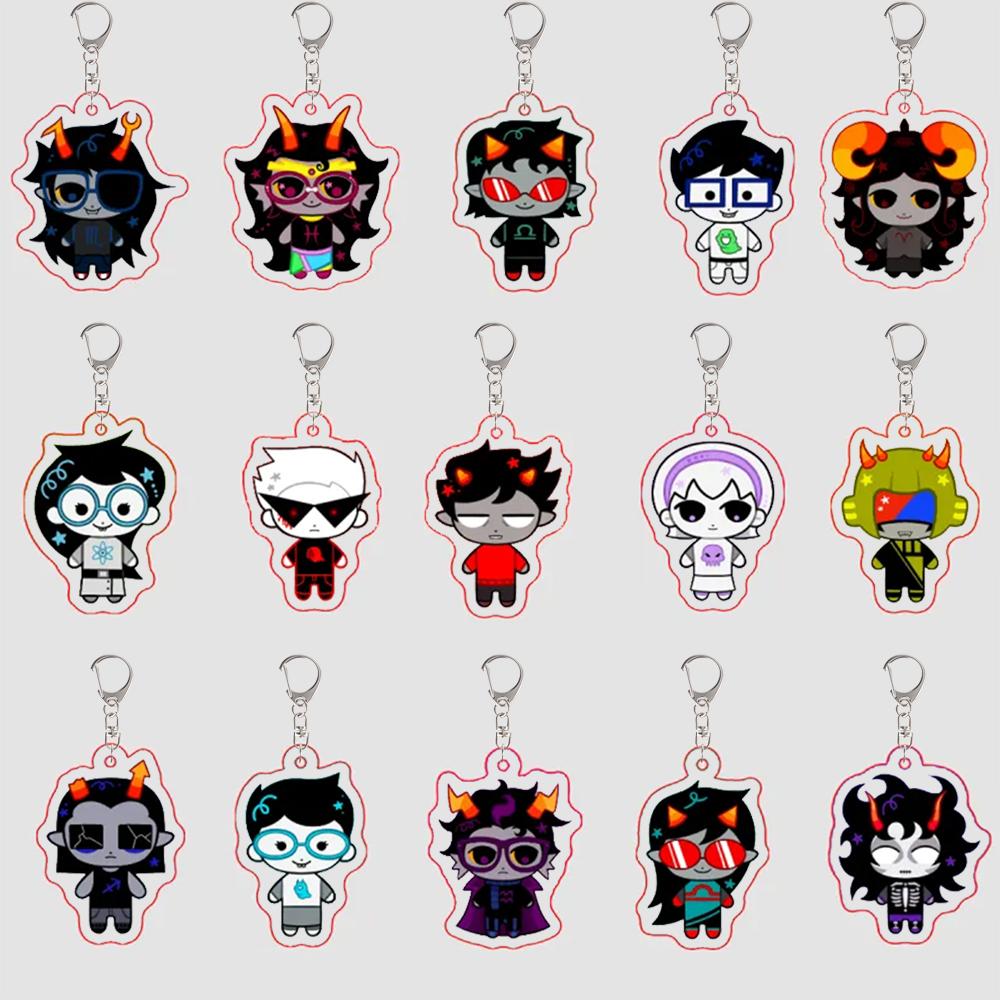 Chic Studio Unisex Game Dave Strider John Egbert Rose Lalonde Eridan Ampora Kurloz Makara Acrylic Keychain Backpack Accessories Festival Gift