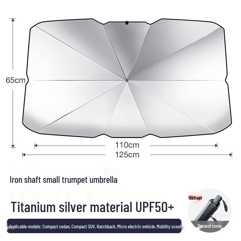 Einziehbarer Auto-Sonnenschirm: Faltbarer Windschutzscheiben-Hitzeschutz