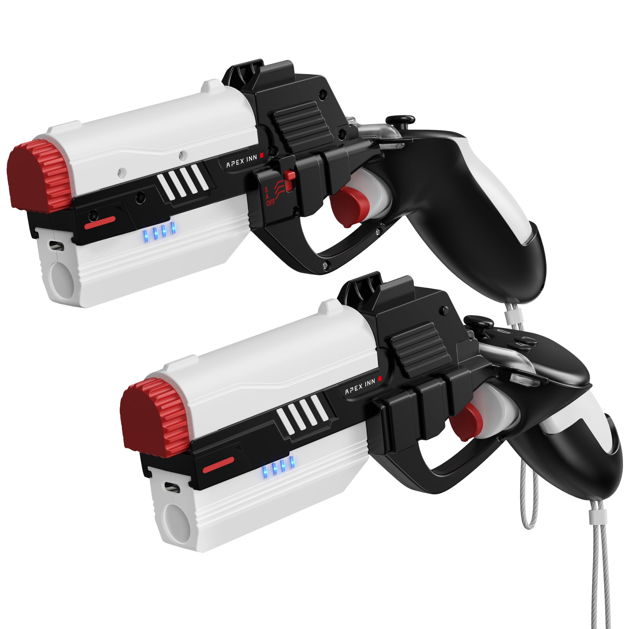 

APEXINNO VR Electric Stock Cover for Meta Quest 3 VR Controller Grip for Oculus Quest 3 Enhanced VR FPS Reality Shooting Imitation Pistol Grip for VR