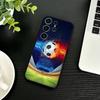 Fire Football Soccer Ball  Phone Case For Samsung S26,S25,S24,S23,S22,S21,S20,Plus,Fe,Lite,Others Black Cover