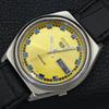 VINTAGE SEIKO 5 AUTOMATIC 7009A JAPAN MENS YELLOW COLOR DIAL WATCH a500073-2 R151a-a500073
