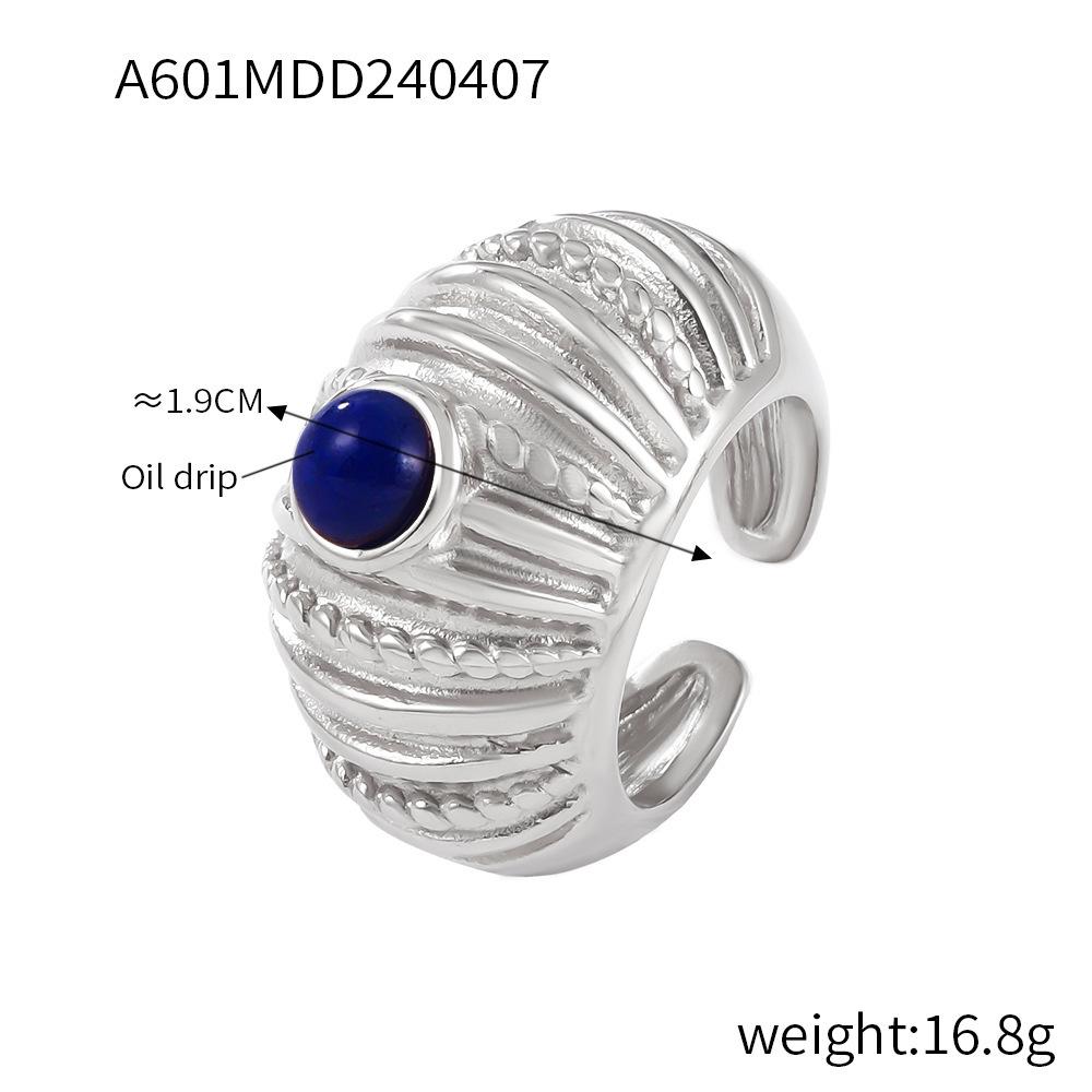 316L Stainless Steel Rings For Women 18K Gold Plated Waterproof Women's Chunky Ring Goth Golden Open Ring Luxury Woman Zircon
