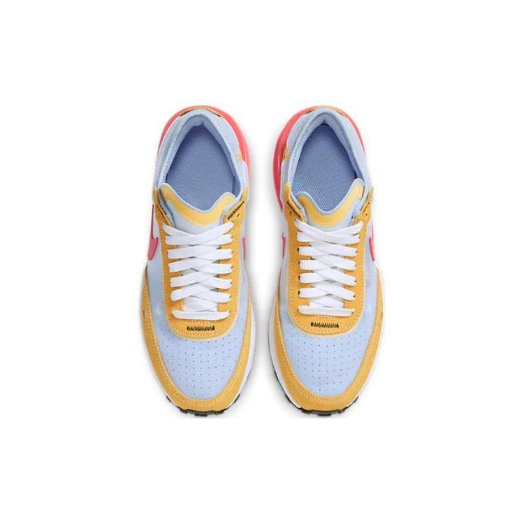 Nike Waffle One Lace-Up Non-Slip Shock Absorbing Low-Top Casual Shoes Kids sneaker Orange White DC0481-700