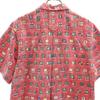 Reyn Spooner 80s Vintage Gold Tag Reverse Print Flag Pattern Short Sleeve Aloha Shirt Women Used