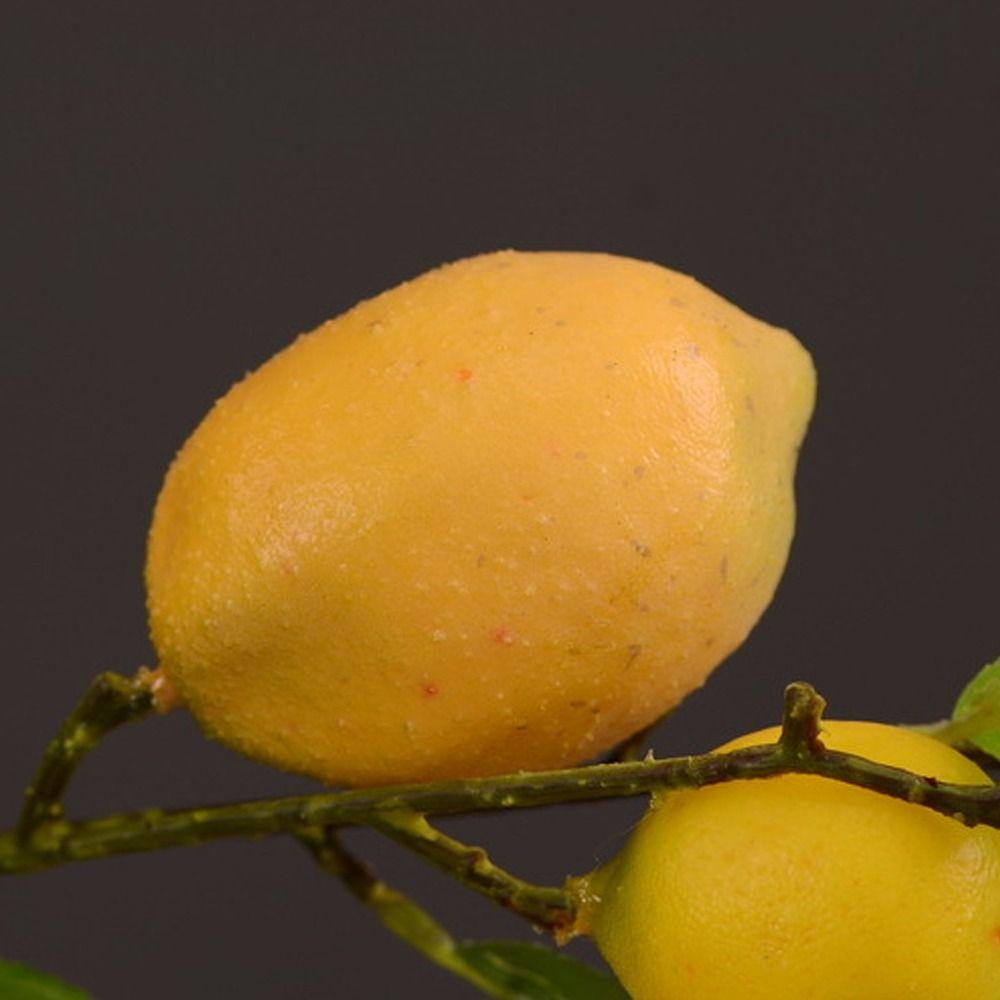 Luxury Artificial Lemon Branch Plastic Fake Plants Artificial Lemon Fruit Home Garden