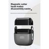 Revolving Razor Electric Mini Three-blade Multi-head Digital Shaving Kit with Magnetic Blade Heads, Water-washable, Portable