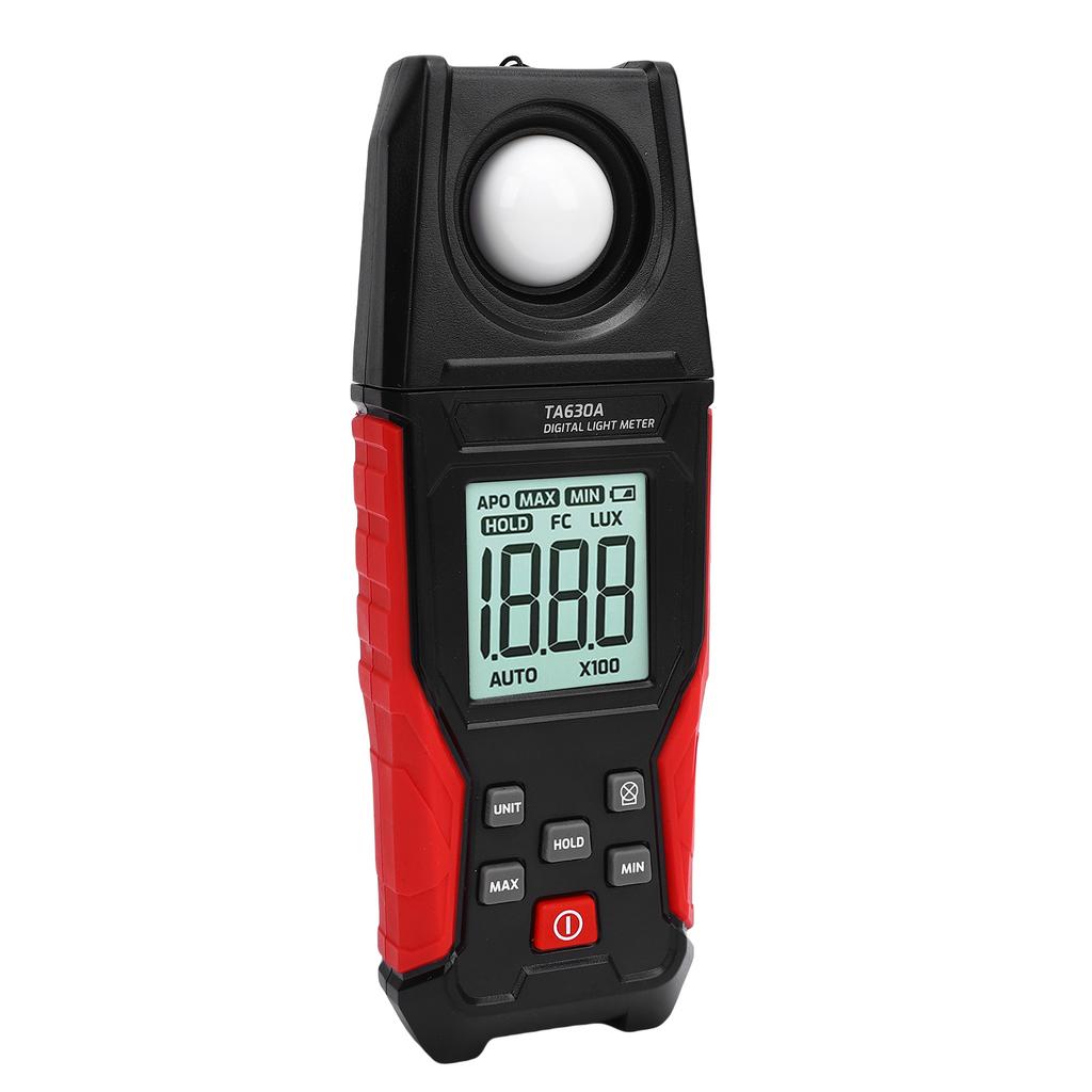 Digital Illuminance Light Meter 0.1 to 200000LX Handheld Light Brightness Measurement Tool with LCD Screen for