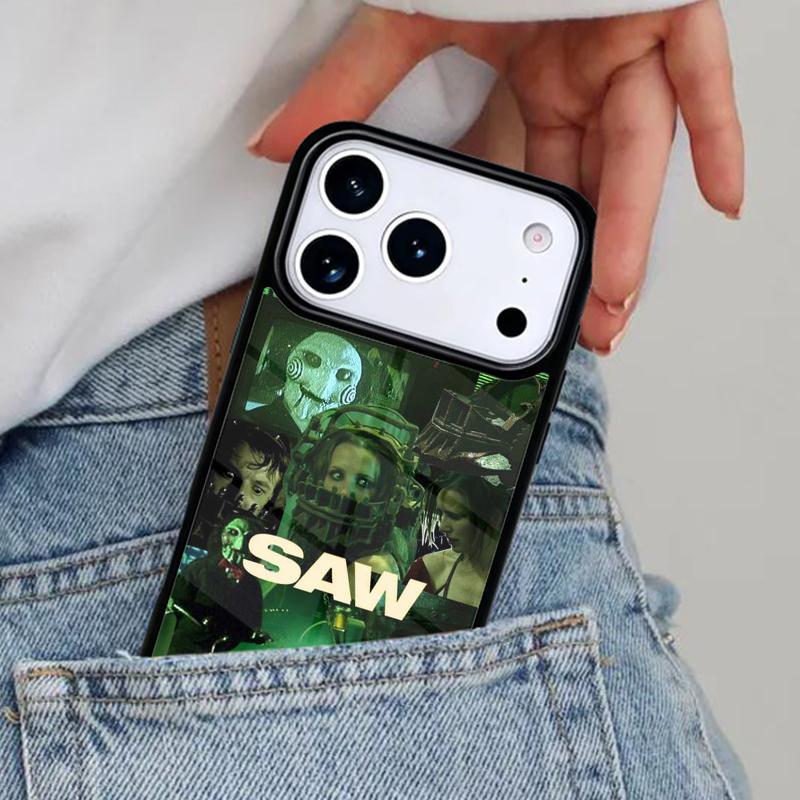 Saw Jigsaw Puppet Phone Case for iPhone 17ProMax 12 13 14 15 16e 17 Pro Max Plus Air Cover
