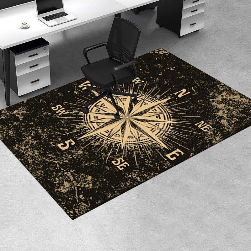 Vintage Compass Rose Wall Art Print PosterOffice Mat Home Decor Office Desk Chair Rugs Chair Carpet for Office Chair Mat Gift For Halloween