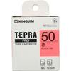 King Jim [Genuine] Tepra PRO Tape Cartridge Color Label (Pastel) 50mm Red Label/Black Letters Length 8m SC50R