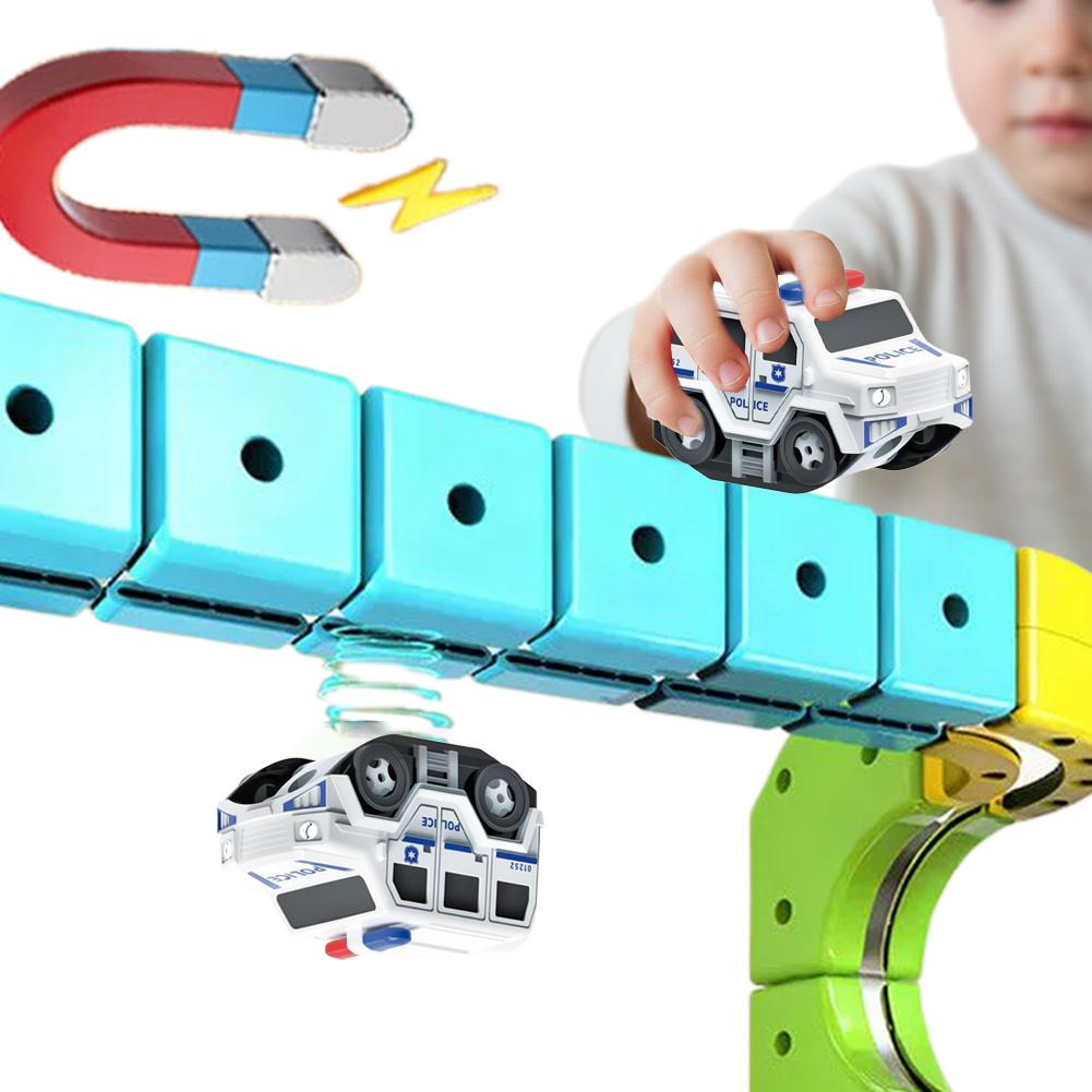 Children'S Anti-Gravity Magnetic Attraction Track Train Changeable Magnetic Magic Rail Car Electric Train Toy