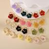 2025 Dopamine-Inspired Enamel Flower Hoop Ear Cuffs - Light Luxury Earrings