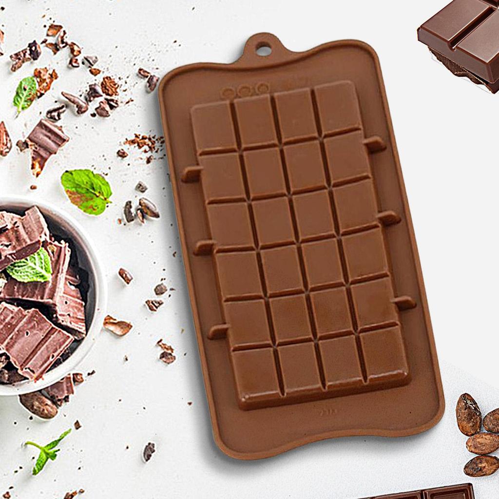 Silicone Chocolate Mold for Baking Silicone Deep Chocolate Bar Making Mold Non-Stick Reusable Candy Mold Kitchen Baking Tools