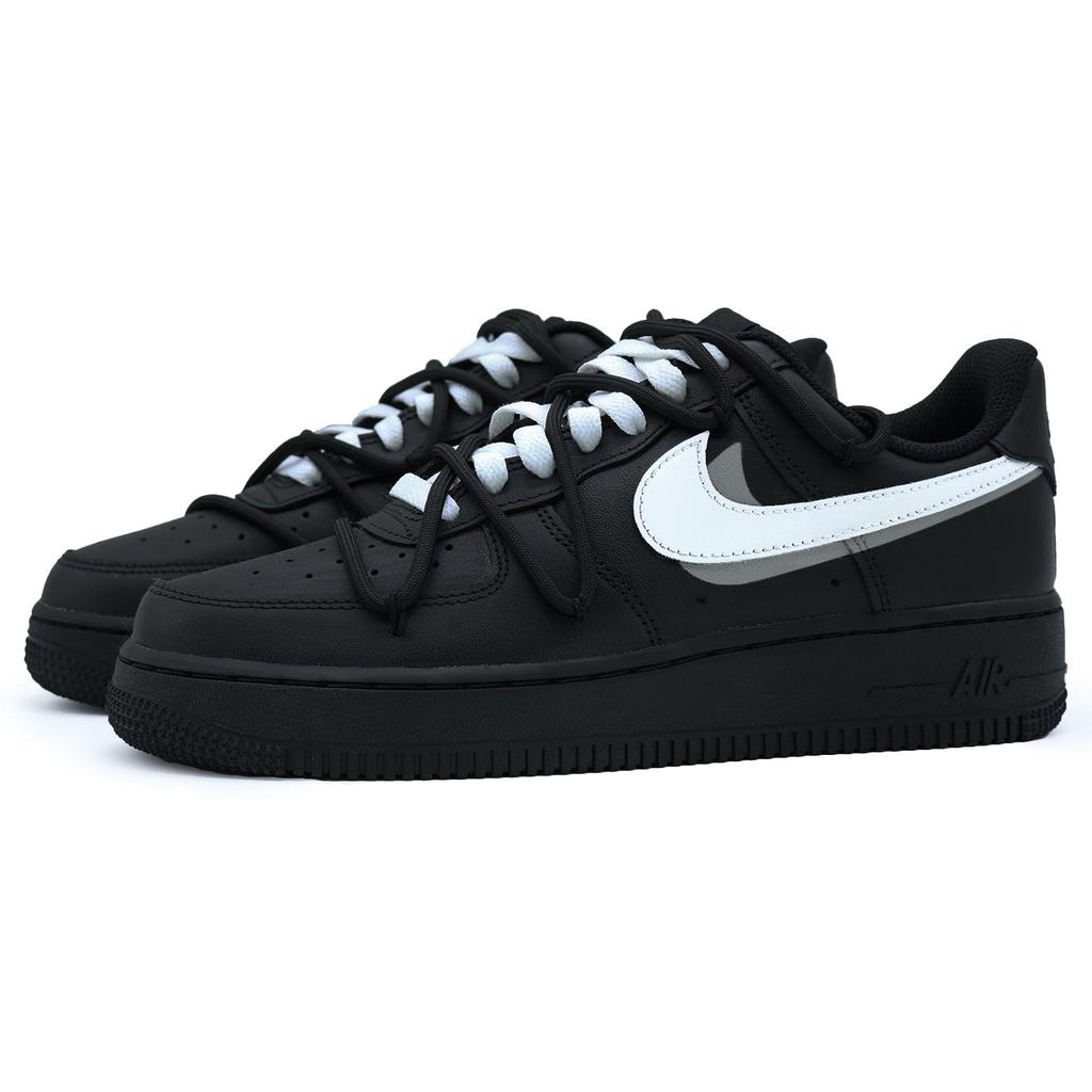 Nike Air Force 1 Slip Resistant Low top Skateboard Shoes Unisex Black White CW2288-001(Team396-)