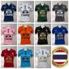 Damen Thailand National Football Soccer Training JERSEY CHEER Fan Print Zip Vintage Retro Quick Dry Polo Shirt Kurzarm Elefanten Logo