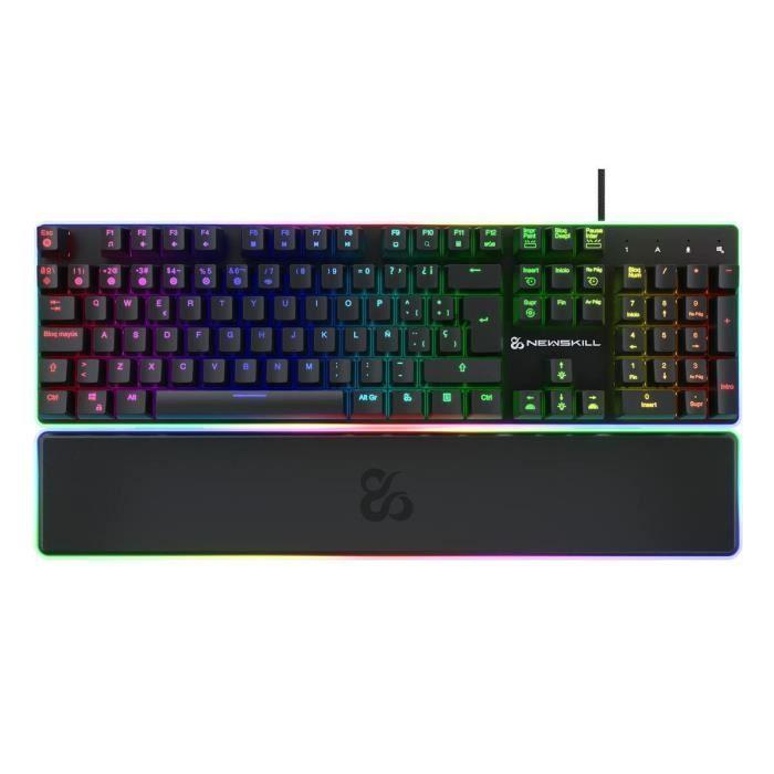 Klávesnice pro hraní Newskill Gungnyr Pro Španělská Qwerty Černá LED RGB
