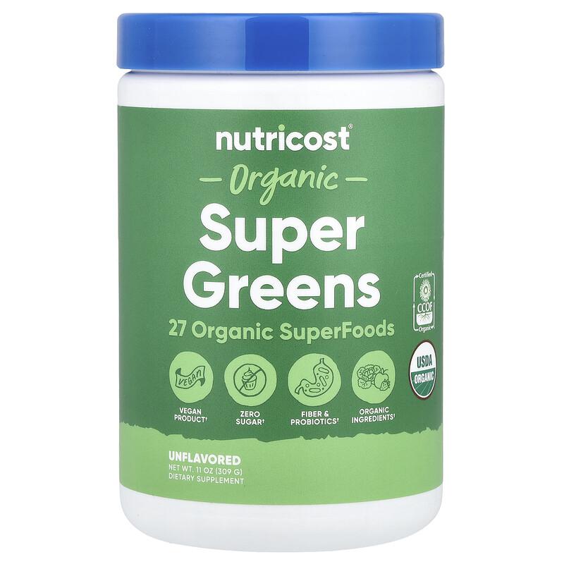 Organic Super Greens, Unflavored, 11 Oz (309 G)