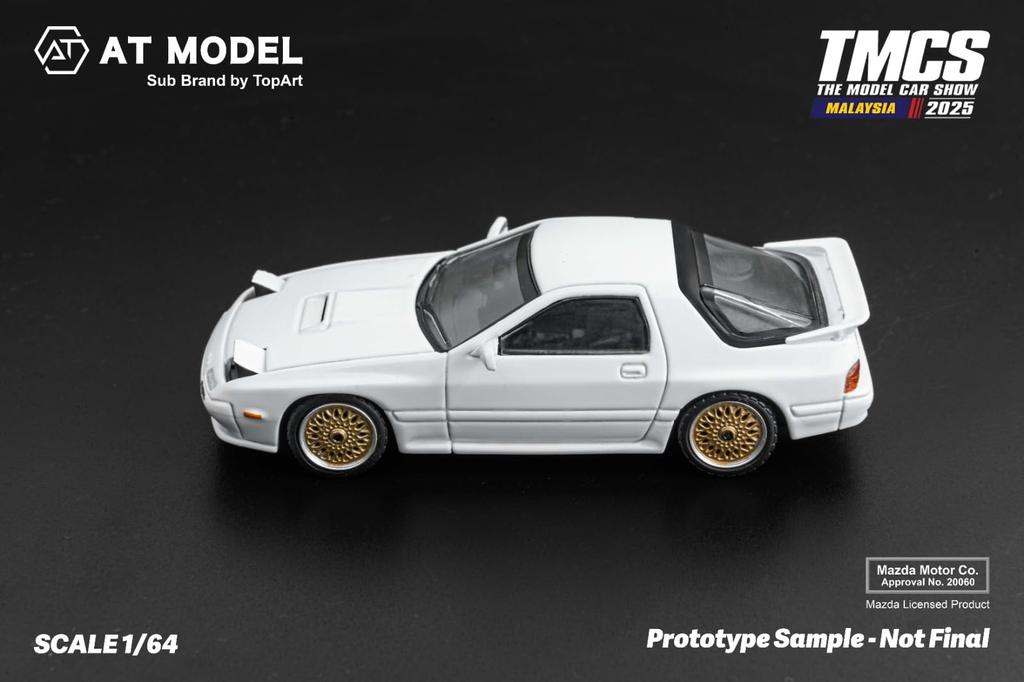 FREESTYLE AT MODEL Scale Mazda RX7 FC3S Infini Wheel Finished Product AT64005 1/64 White/Gold