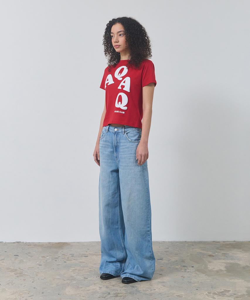 Eikyueikyuhauseukeulleob Puzzle Big Logo T-Shirt [Red]