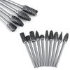 10pcs Tungsten Carbide Steel   Files Burr Set 3mm Shank 6mm Cutting Diameter Double Cut