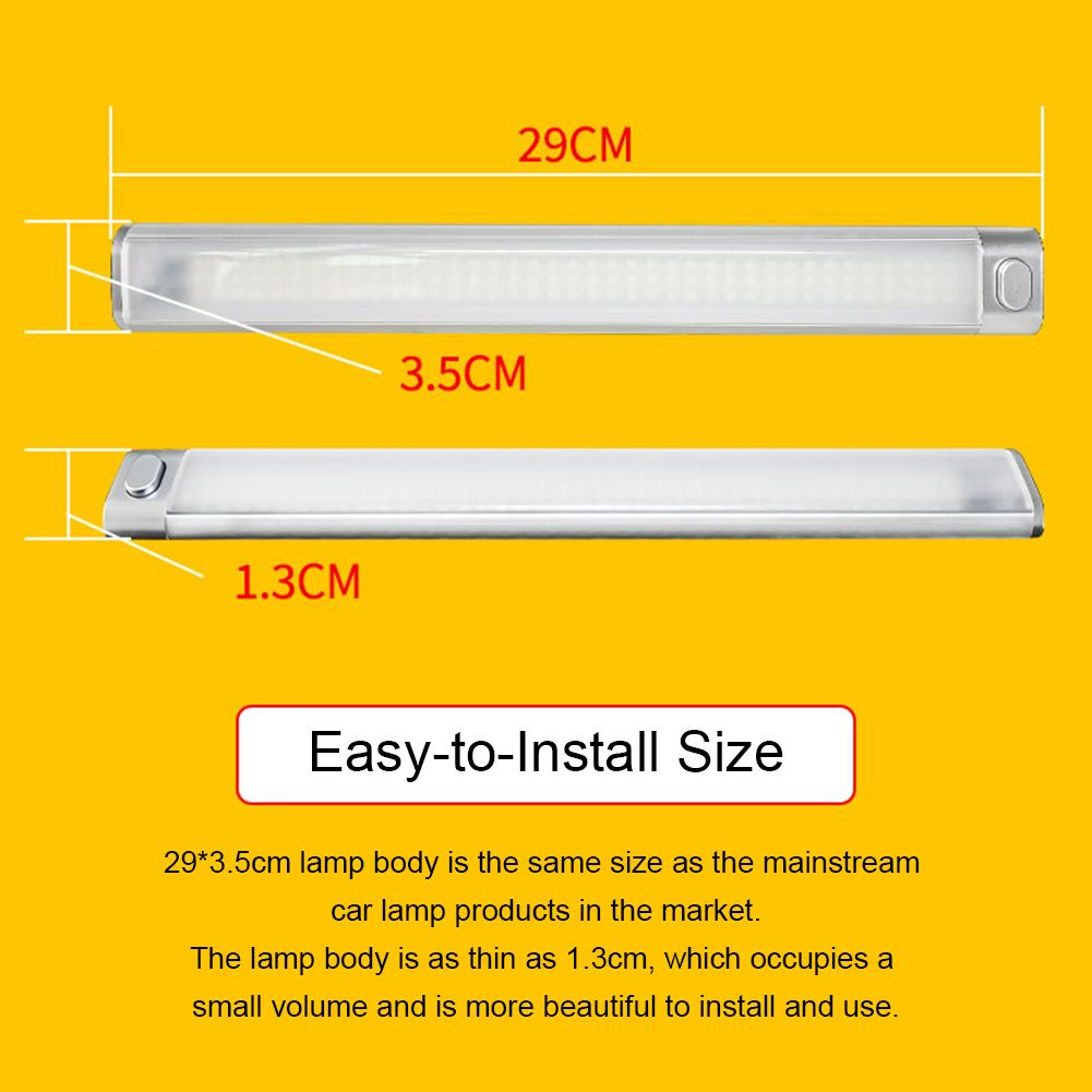 168LED 12V-80V Car Interior Light Auto Accessories Reading Lamp Strip Bar For BMW VW Tesla Caravans Trunk Caravan Camping RV