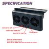 Car Solar Powered Window Exhaust Fan Vehicle Ventilation Fans Car Radiator Fan Cars Window Vent with Three Outlets