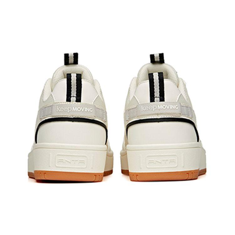 Anta Antiskid Shock Absorbing Wear Resistant Lightweight Low Top Skate Shoes Men Sneakers White Black 912228066-20
