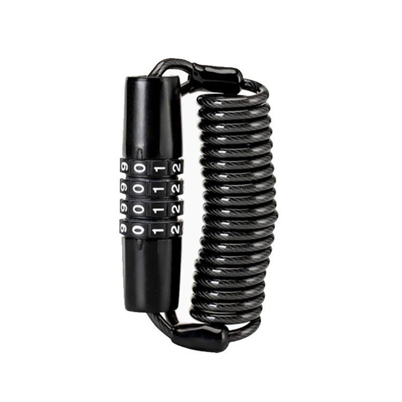 Retractable Steel Cable Anti-Theft Lock for Bicycles and Electric Vehicles 629 Helmet Lock
