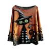 Men's Halloween 3D Printed Long Sleeve Top Round Neck Casual Sports Pullover