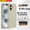 FrostedIPhone 16 Plus Case, 16 Plus Protective Cover, Frosted Anti-Drop Anti-Fingerprint Lens Full Protection Soft Edge Case, Titanium Gray