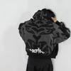 Y2K męska i damska bluza z kapturem hip-hop retro abstrakcyjny wzór nadrukowany harajuku gotycki