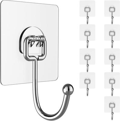 Heavy-Duty Traceless Adhesive Wall Hook for Bathroom Doors