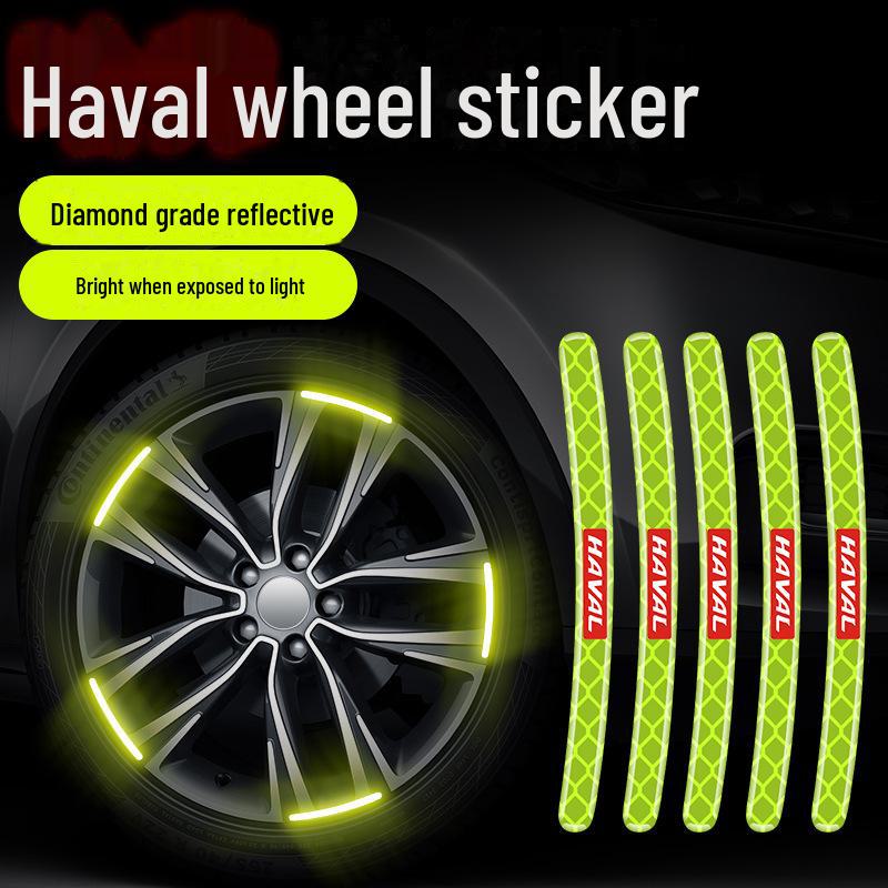 Reflective Wheel Hub Stickers: Luminous, Personalized Motorcycle and Car Decoration