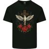 Dove of Redemption Gothic Cross Flowers Art Goth Kids T-Shirt Childrens