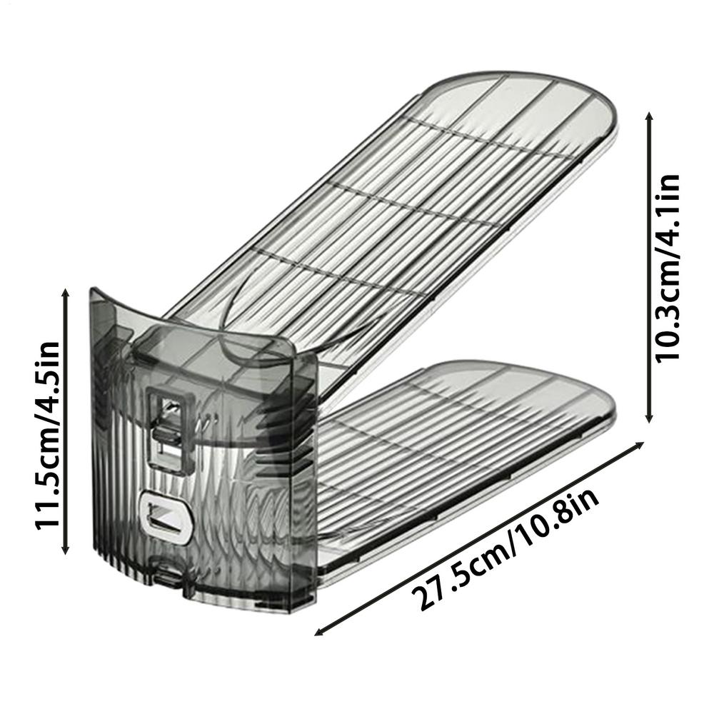 

Слоты для обуви 6 штук Экономитель места для обуви Нескользящий Штабелируемый Двухслойный Держатель Регулировка высоты Хранение Для Гаражной двери Стены Кровати коричневый