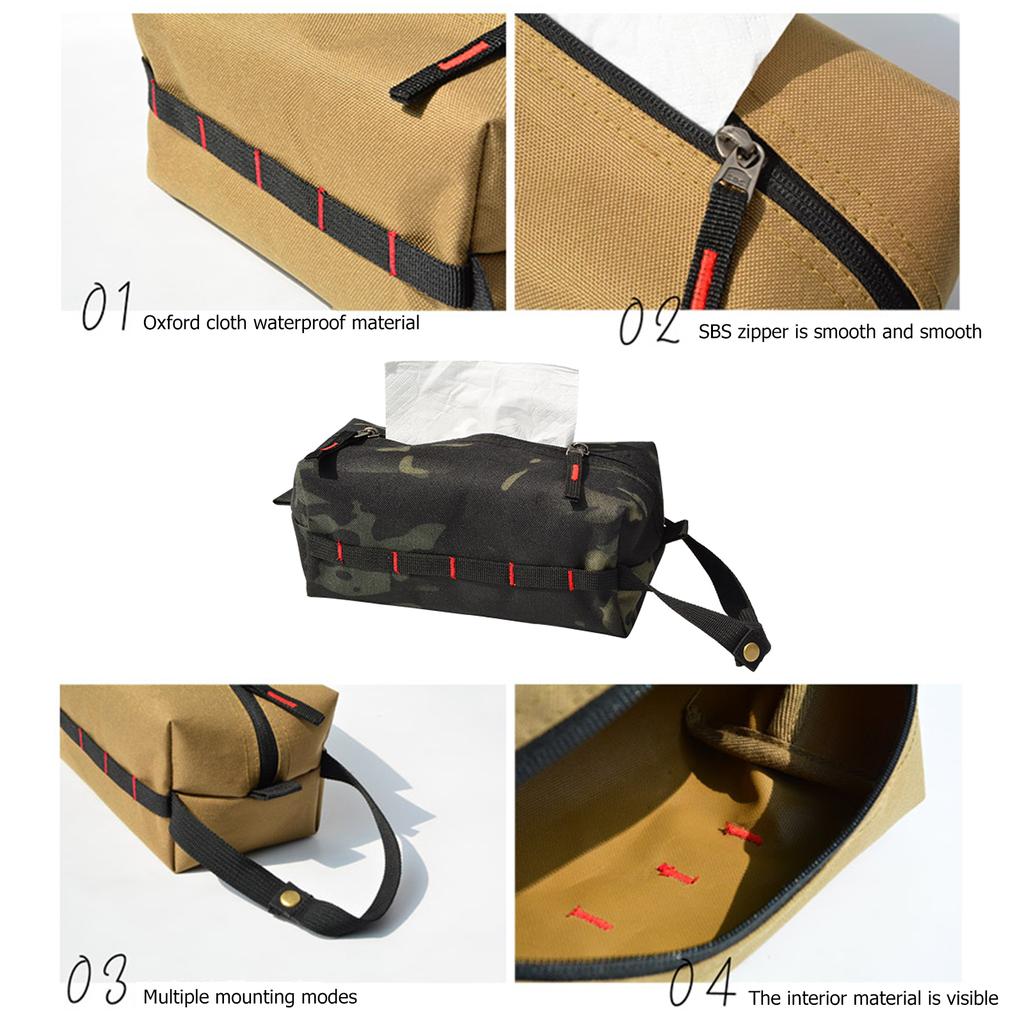 Outdoor Napkin Storage Bag Multipurpose Toilet Paper Holder Oxford Cloth Tissue Dispenser Bag Waterproof Camping Accessories