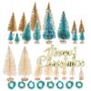 1 set 1 Set Of Mini Christmas Tree Decorations Artificial Tabletop Pine Tree For Home Party Festival Scene Desktop Ornament Xmas