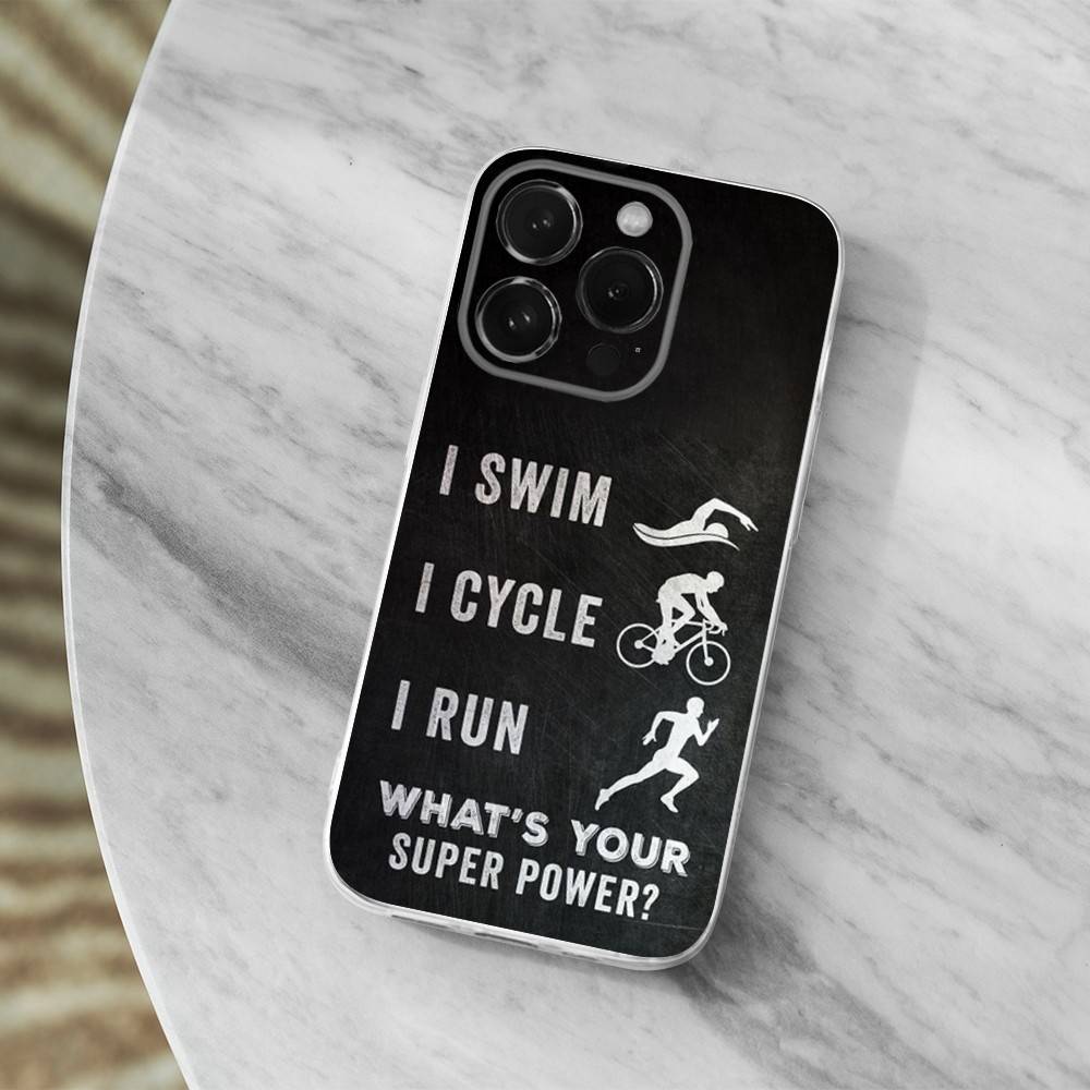 Triathlon Schwimmen Radfahren Laufen Für iPhone Max,14,SE,12,15,Pro,17,Plus,11,XS,Mini,16,X,13,XR,Transparente Weiche Hülle