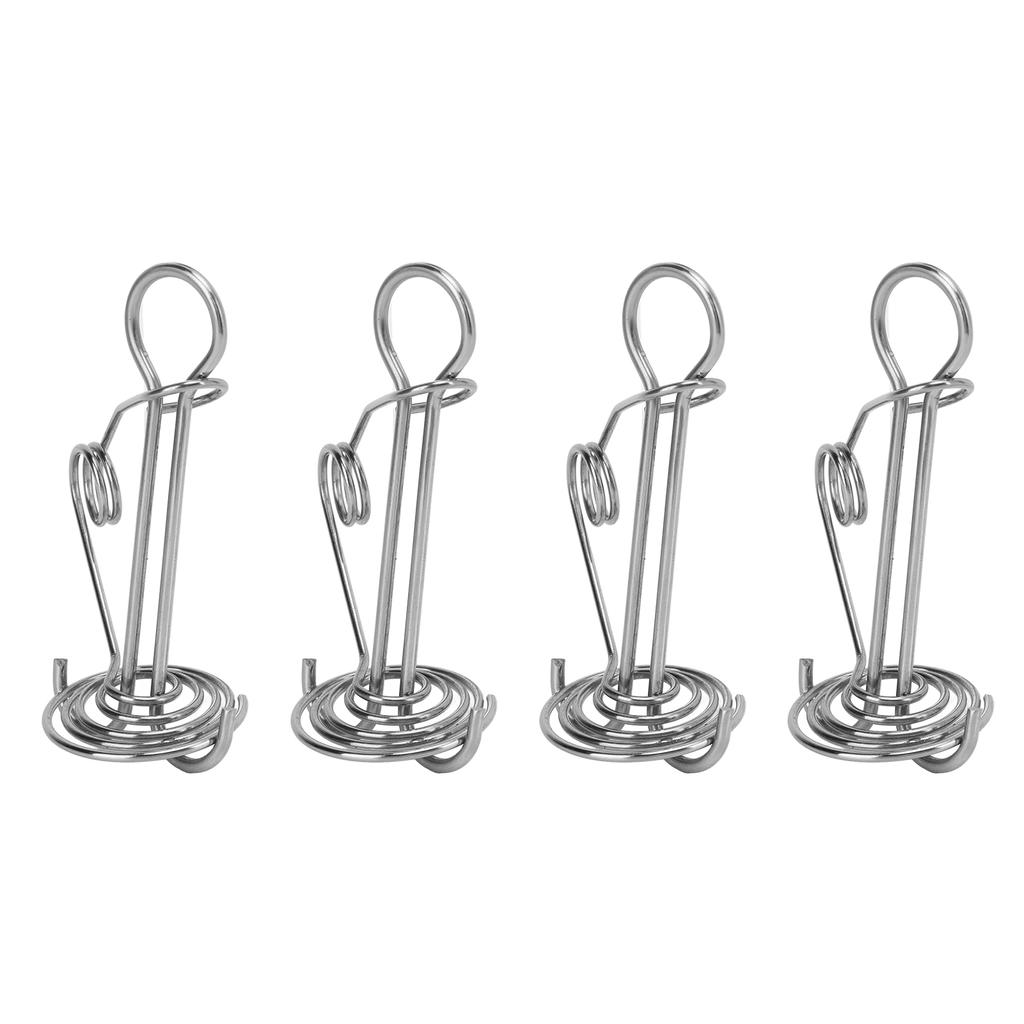 4Pcs Awning Anchors Rope Tightener Deck Anchor Peg Spiral Tent Stakes for Camping Boat Hiking