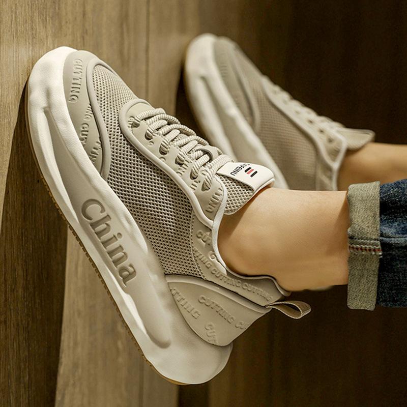 Mesh shoes summer mesh breathable thin heightening sports dad shoes