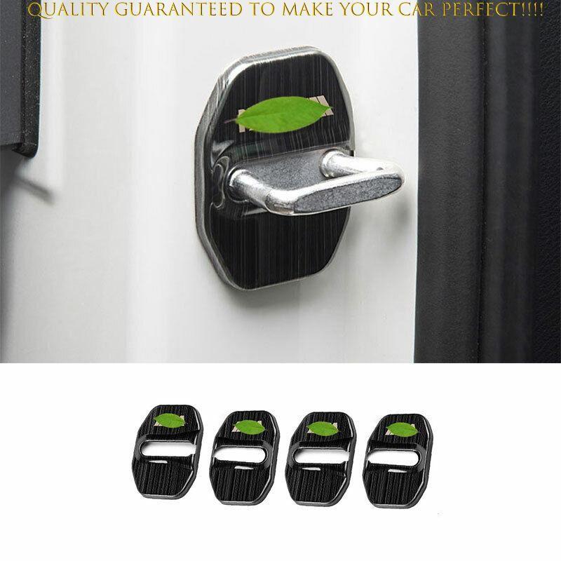 For BMW X1 F48 2016-2022 Black Titanium Door Lock Buckle Protection Trim 4PCS
