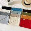 Solid Color Knitted Triangle Scarf Striped Cross Neckerchief Sweet Cross Scarves  Autumn Winter