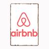 Vintage Airbnb Logo 1 Metallskilt Plakat Veggdekor Kino Stue Veggmaleri Morsomt Blikkskilt Kjøkken Soverom Kafé Bar Pub Stue