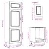 7 Piece Kitchen Cabinet Set Kalmar Black Particleboard
