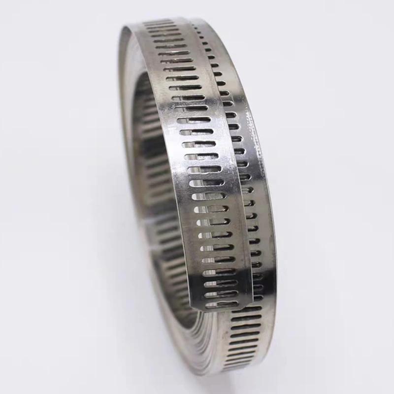 304stainless steel self-made American-style throat band bridge frame tie12.6mm full-tooth tube clamps steel band binding straps