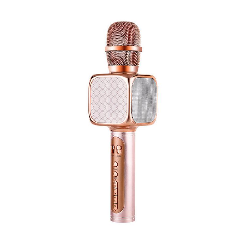 Handheld Bluetooth Karaoke Microphone 1Pcs Wireless Built-in Sound Card Portable Mic for Phone Family Singing Entertainment Gift