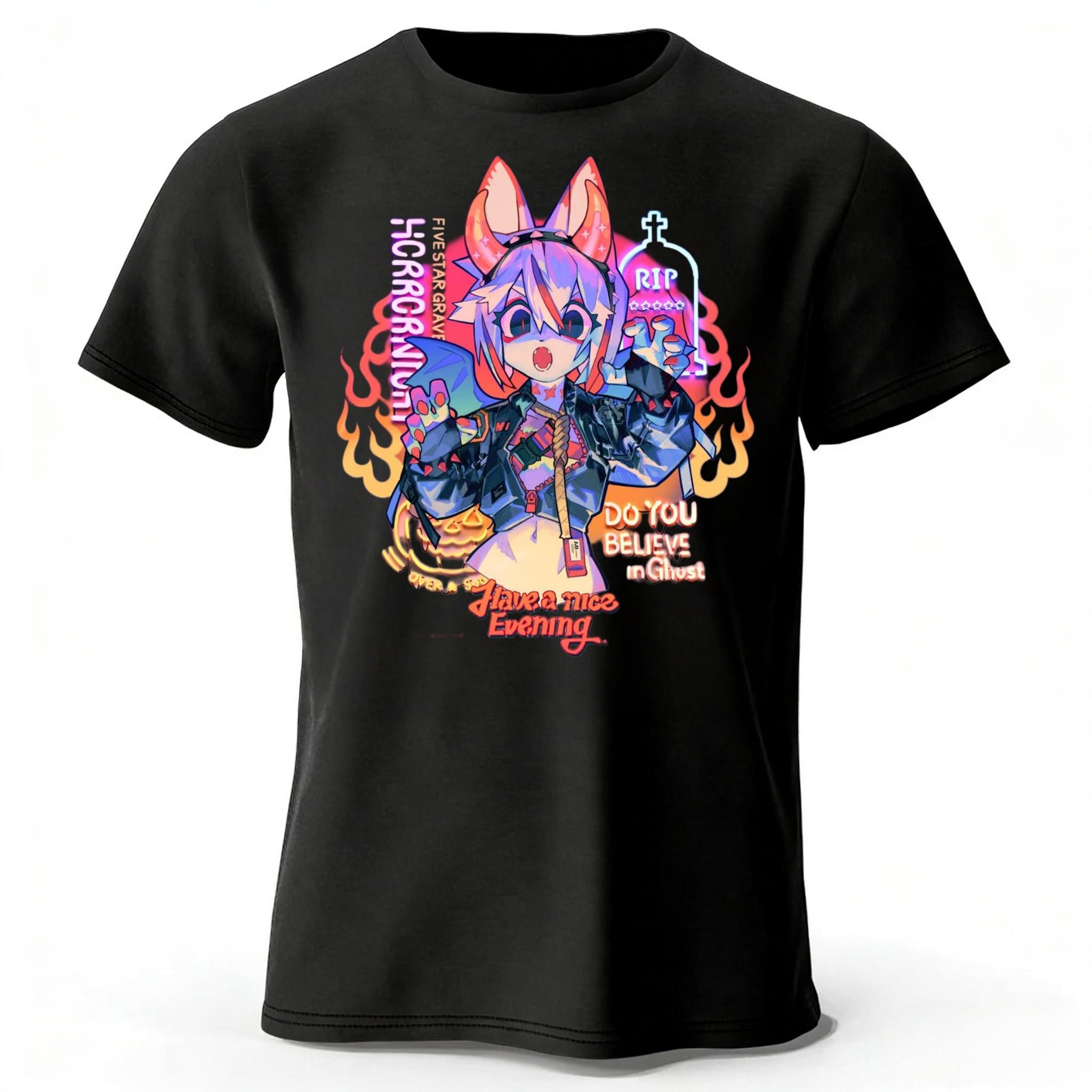

Fashion Anime Fox Spice Girl Creative Cotton Short Sleeve MensWomens Fashion New Leisure Sports Tshirt Large Loose Top S