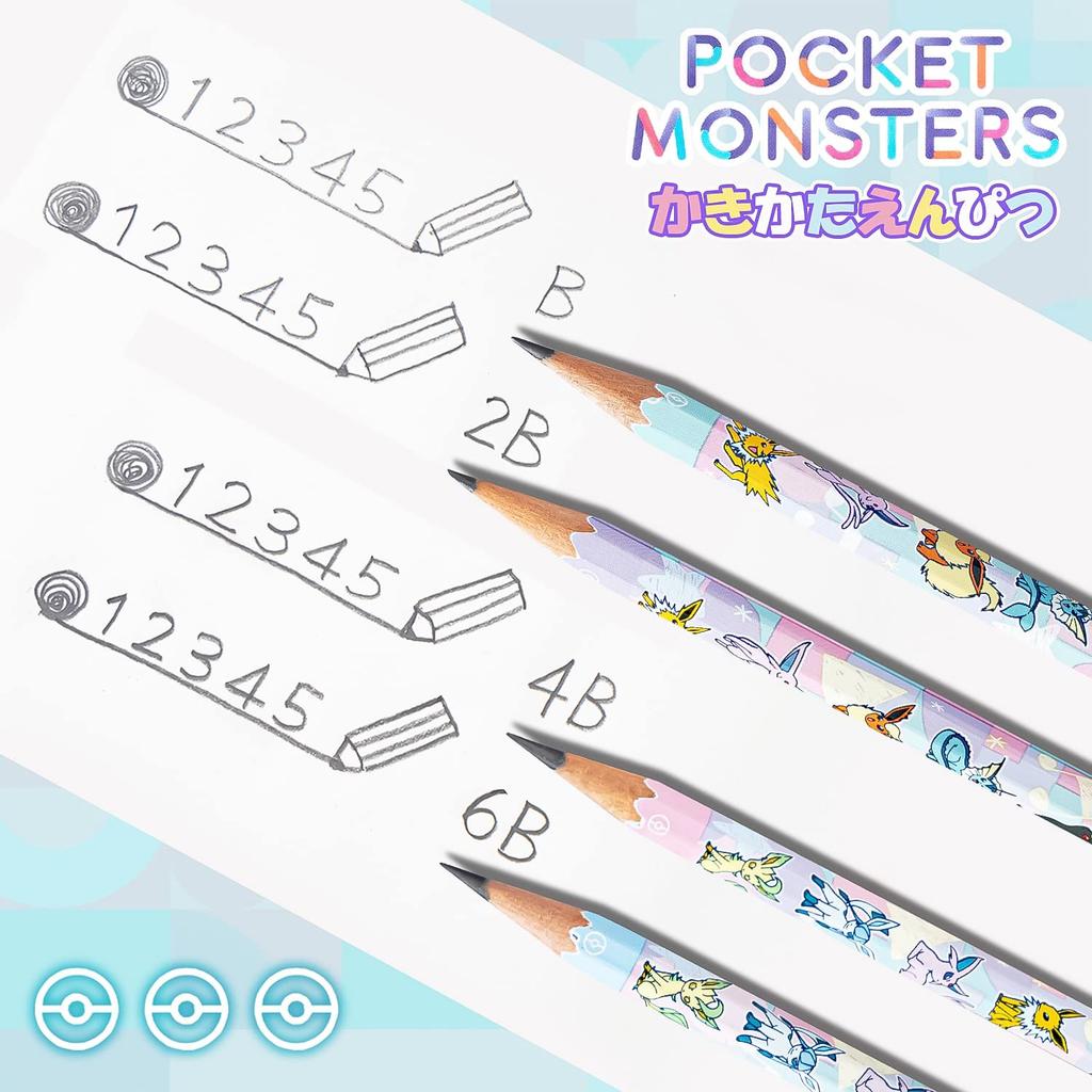Showa Note Writing Pencil Pastel 302729005 Pokémon Pencil, B, Flake,